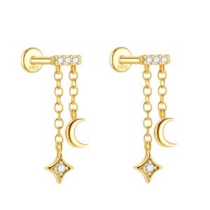 Gold Drop Earrings Wholesale - E00373