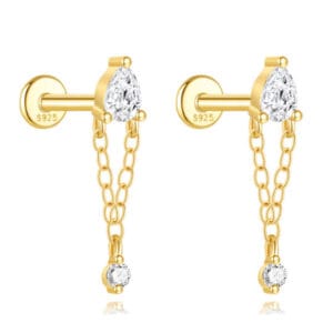 Silver Drop Wedding Earrings for Jewelry Brands - E00380