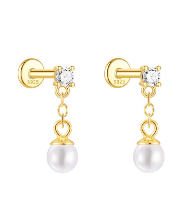Silver and Pearl Drop Earrings for Jewelry Brands