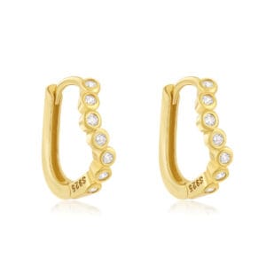 Sterling Silver Cubic Zirconia Hoop Earrings for Jewelry Brands - E00392