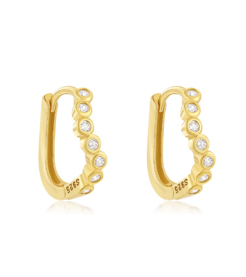 Sterling Silver Cubic Zirconia Hoop Earrings for Jewelry Brands