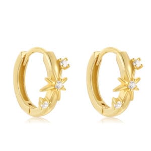 Cubic Zirconia Earrings Hoops - E00395