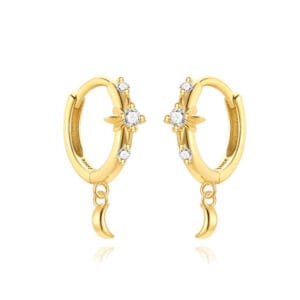 Hoop Earrings Cubic Zirconia Supplier Style - E00400