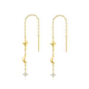 Silver Earrings Dangle for Jewelry Brands - E00404