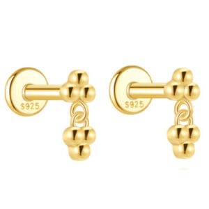 Custom 925 Silver Stud Earrings Silver Ball - E00420