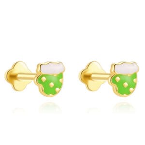 Earring Stud Hexagon Silver Wholesale - E00425