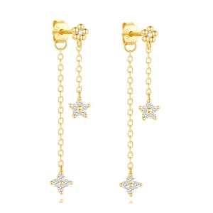 Long Dangle Earrings Silver - E00429