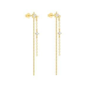 Silver Dangle Earrings Simple Wholesale - E00431