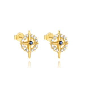 Turquoise Stud Earrings Silver Supplier Style - E00434