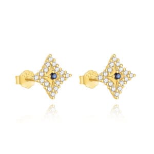 925 Silver Turquoise and Silver Stud Earrings - E00436