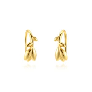 Custom 925 Silver Simple Drop Earrings Silver - E00439