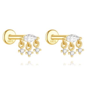 Real Silver Stud Earrings Wholesale - E00443