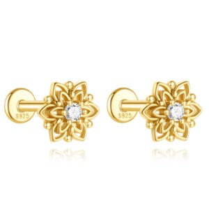 925 Silver Dangle Stud Earrings - E00448