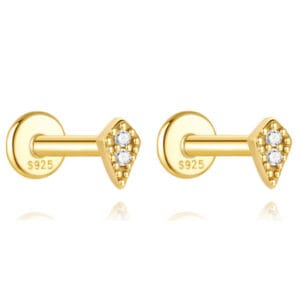 Silver Square Stud Earrings Supplier Style - E00452