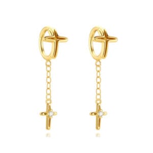 Long Silver Drop Earrings Wholesale - E00455