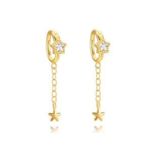 Chain Drop Earrings Silver for Jewelry Brands - E00456