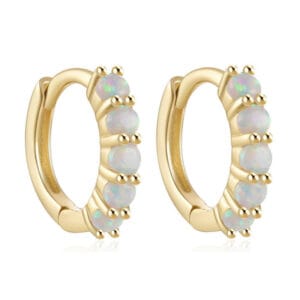 Opal Hoop Earrings - E00477