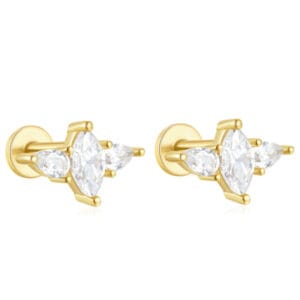 Custom 925 Silver Silver Stud Earrings Set - E00481