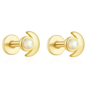 Opal Huggie Earrings Supplier Style - E00488