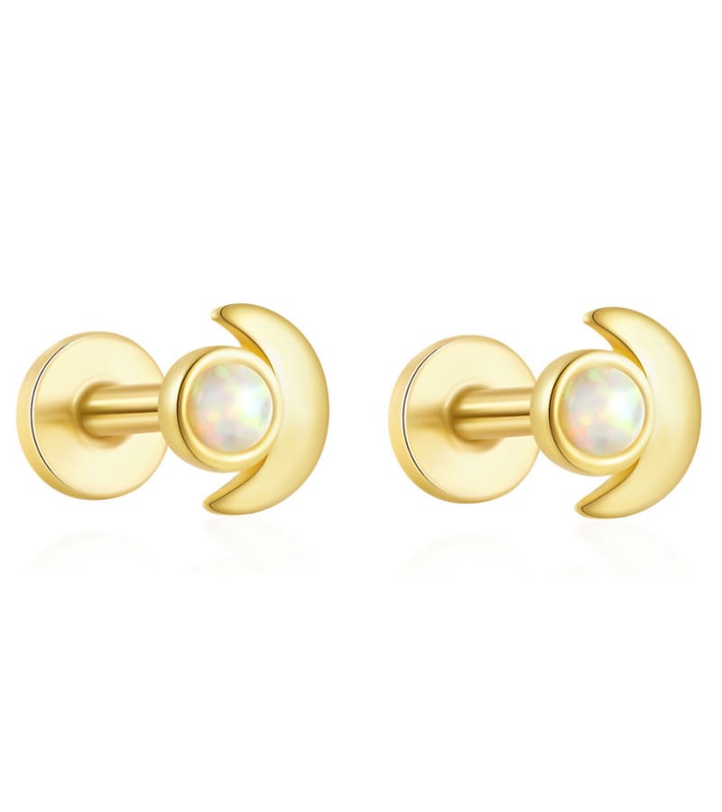 Opal Huggie Earrings Supplier Style