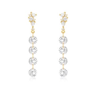 Large Silver Teardrop Earrings Supplier Style - E00494