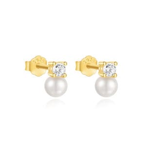Pearl Silver Stud Earrings for Jewelry Brands - E00506