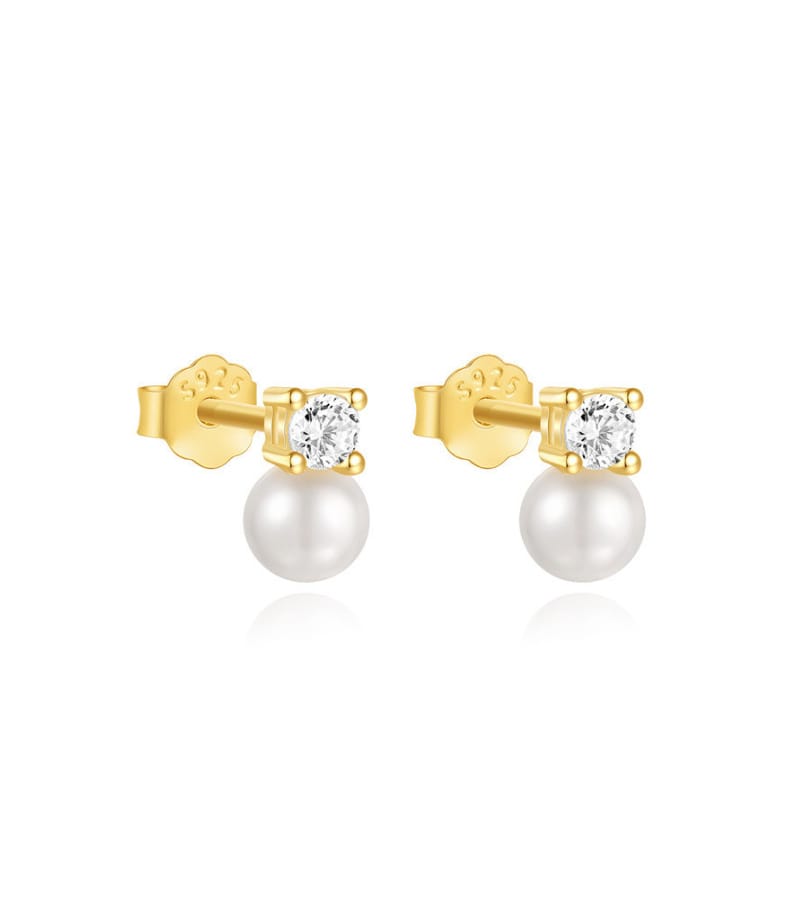 Pearl Silver Stud Earrings for Jewelry Brands
