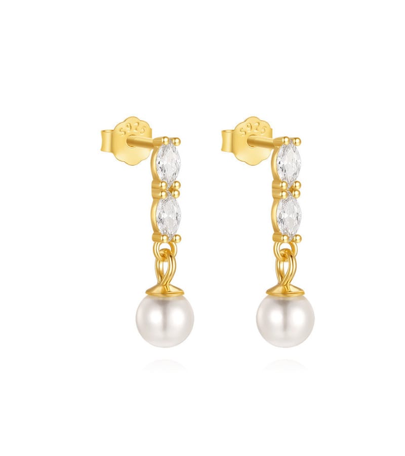 Silver Pearl Drop Earrings Supplier Style