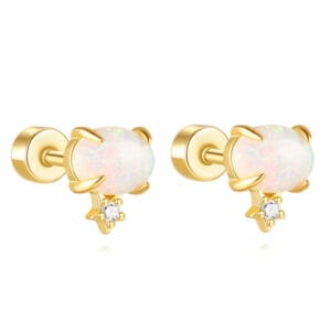 Silver and Opal Earrings for Jewelry Brands - E00518