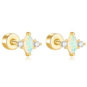 Custom 925 Silver Opal Silver Earrings - E00519