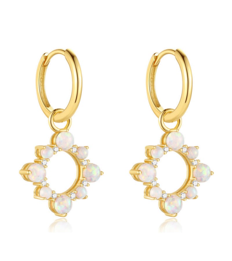 Silver Hoop Earrings with Dangles for Jewelry Brands