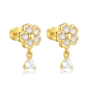 White Gold Drop Earrings Supplier Style - E00528