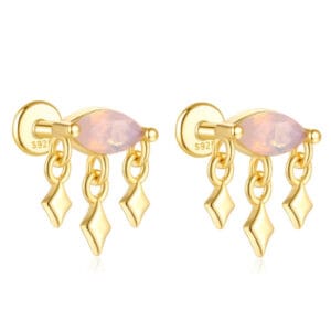 Custom 925 Silver Designer Silver Drop Earrings - E00534