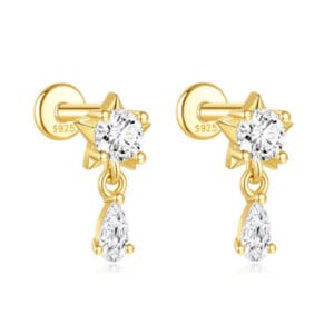 Vintage Silver Drop Earrings for Jewelry Brands - E00539