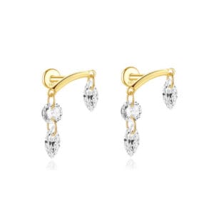 Earring Drop Silver Supplier Style - E00541