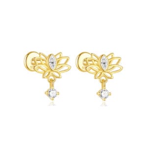 925 Silver Silver Tiny Stud Earrings - E00543