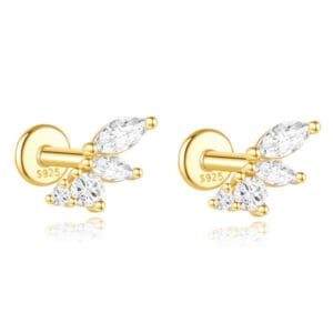Amethyst Stud Earrings Sterling Silver Wholesale - E00544