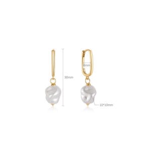 Pearl Drop Earrings Wedding Silver Wholesale - E00562