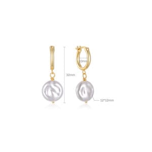 Drop Pearl Earrings Silver for Jewelry Brands - E00563