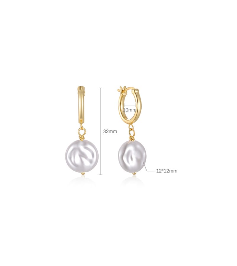 Drop Pearl Earrings Silver for Jewelry Brands