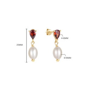 Sterling Silver and Pearl Drop Earrings Supplier Style - E00565