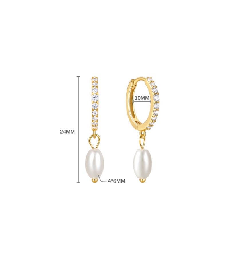 Sterling Silver Pearl Drop Earrings