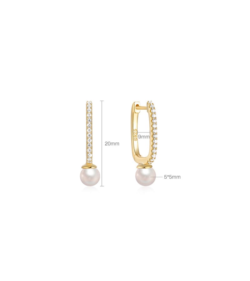 Drop Silver Pearl Earrings Wholesale