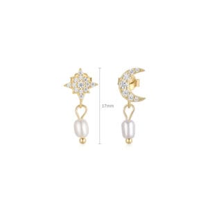 Silver Pearl Dangle Earrings for Jewelry Brands - E00569