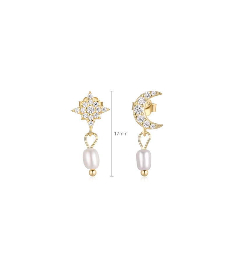 Silver Pearl Dangle Earrings for Jewelry Brands
