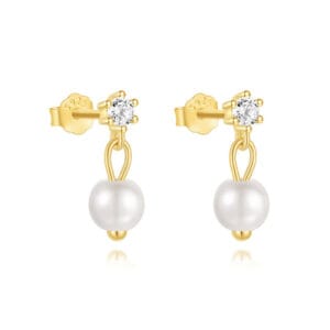 Pearl Dangle Earrings Silver Supplier Style - E00571
