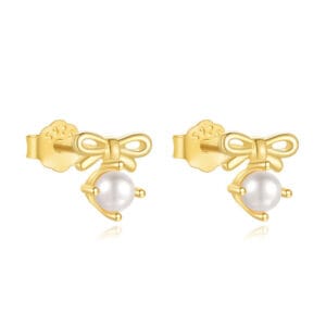 Pearl Stud Earrings Silver - E00572