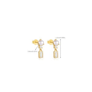 Sterling Silver Pearl Earrings Stud Supplier Style - E00577