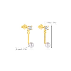 Silver and Pearl Dangle Earrings for Jewelry Brands - E00581