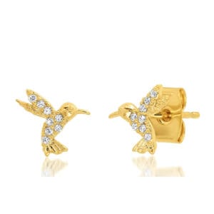 Hammered Silver Stud Earrings - E00585